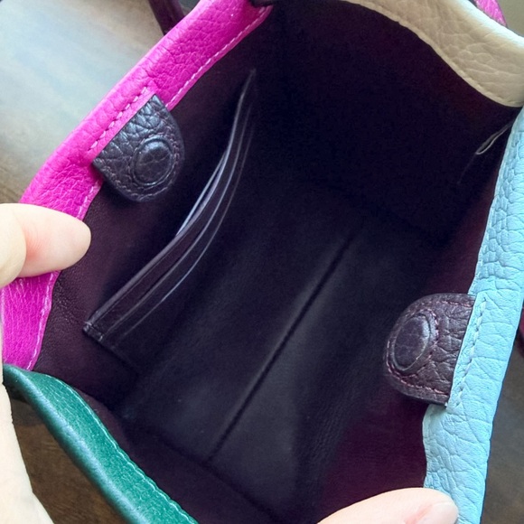 Coach Cashin Carry Mini Colourblock Pebble Leather Crossbody-Practically Perfect - Picture 5 of 11